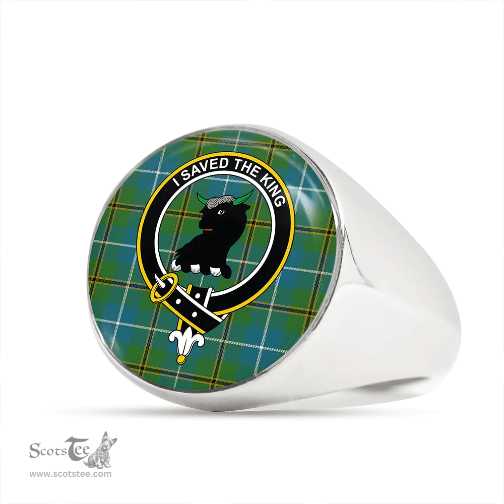 Scottish Turnbull Hunting Ancient Clan Tartan Ring - Crest Classic Scottish Plaid Tartan Plaid