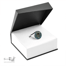 Scottish Stirling University of Tartan Ancient Clan Tartan Ring - Crest Classic Scottish Plaid Tartan Plaid