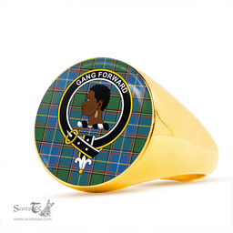 Scottish Stirling University of Tartan Ancient Clan Tartan Ring - Crest Classic Scottish Plaid Tartan Plaid