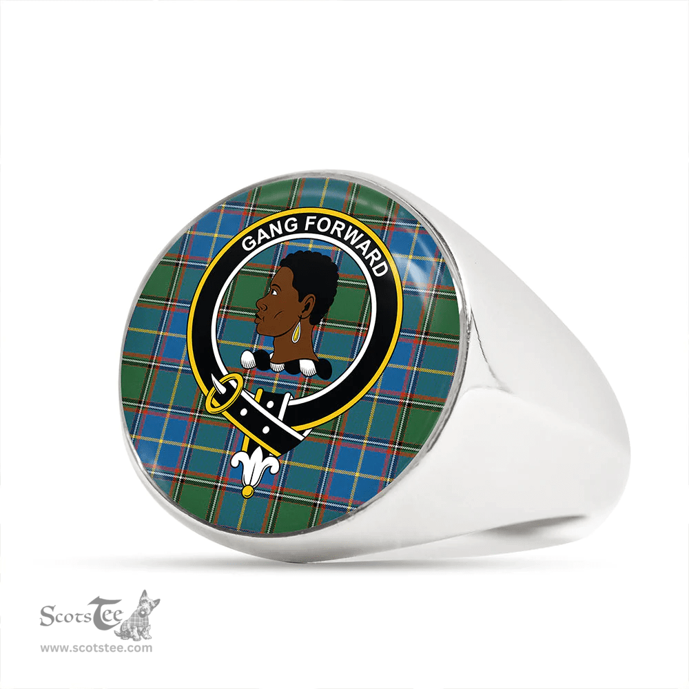 Scottish Stirling University of Tartan Ancient Clan Tartan Ring - Crest Classic Scottish Plaid Tartan Plaid