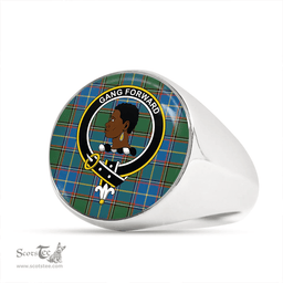 Scottish Stirling University of Tartan Ancient Clan Tartan Ring - Crest Classic Scottish Plaid Tartan Plaid