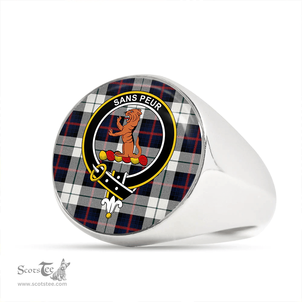 Scottish Sutherland Dress Royal Blue Modern Clan Tartan Ring - Crest Classic Scottish Plaid Tartan Plaid