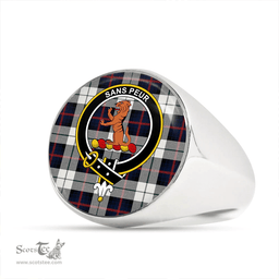 Scottish Sutherland Dress Royal Blue Modern Clan Tartan Ring - Crest Classic Scottish Plaid Tartan Plaid
