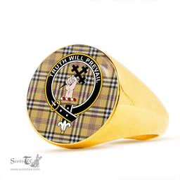 Scottish Thomson Camel #3 (Thompson Camel #3) Weathered Clan Tartan Ring - Crest Classic Scottish Plaid Tartan Plaid
