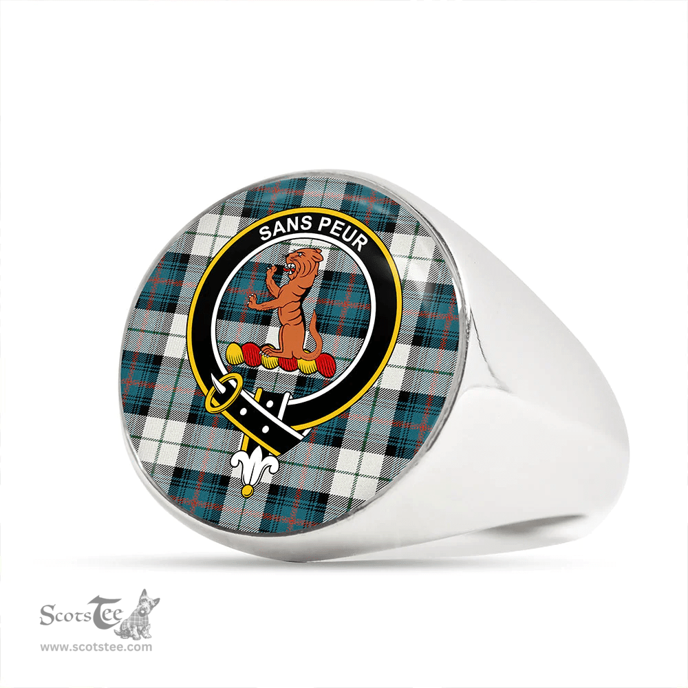 Scottish Sutherland Dress Royal Blue Ancient Clan Tartan Ring - Crest Classic Scottish Plaid Tartan Plaid
