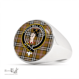 Scottish Thomson Camel #3 (Thompson Camel #3) Ancient Clan Tartan Ring - Crest Classic Scottish Plaid Tartan Plaid