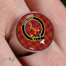 Scottish Sutherland of Duffus #2 Modern Clan Tartan Ring - Crest Classic Scottish Plaid Tartan Plaid