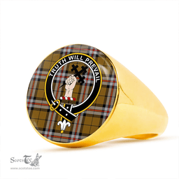 Scottish Thomson Camel #2 (Thompson Camel #2) Modern Clan Tartan Ring - Crest Classic Scottish Plaid Tartan Plaid