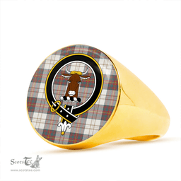 Scottish Walker Dress Weathered Clan Tartan Ring - Crest Classic Scottish Plaid Tartan Plaid