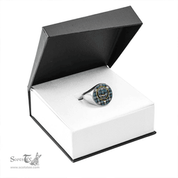 Scottish Rose Hunting #2 Modern Clan Tartan Ring - Crest Classic Scottish Plaid Tartan Plaid
