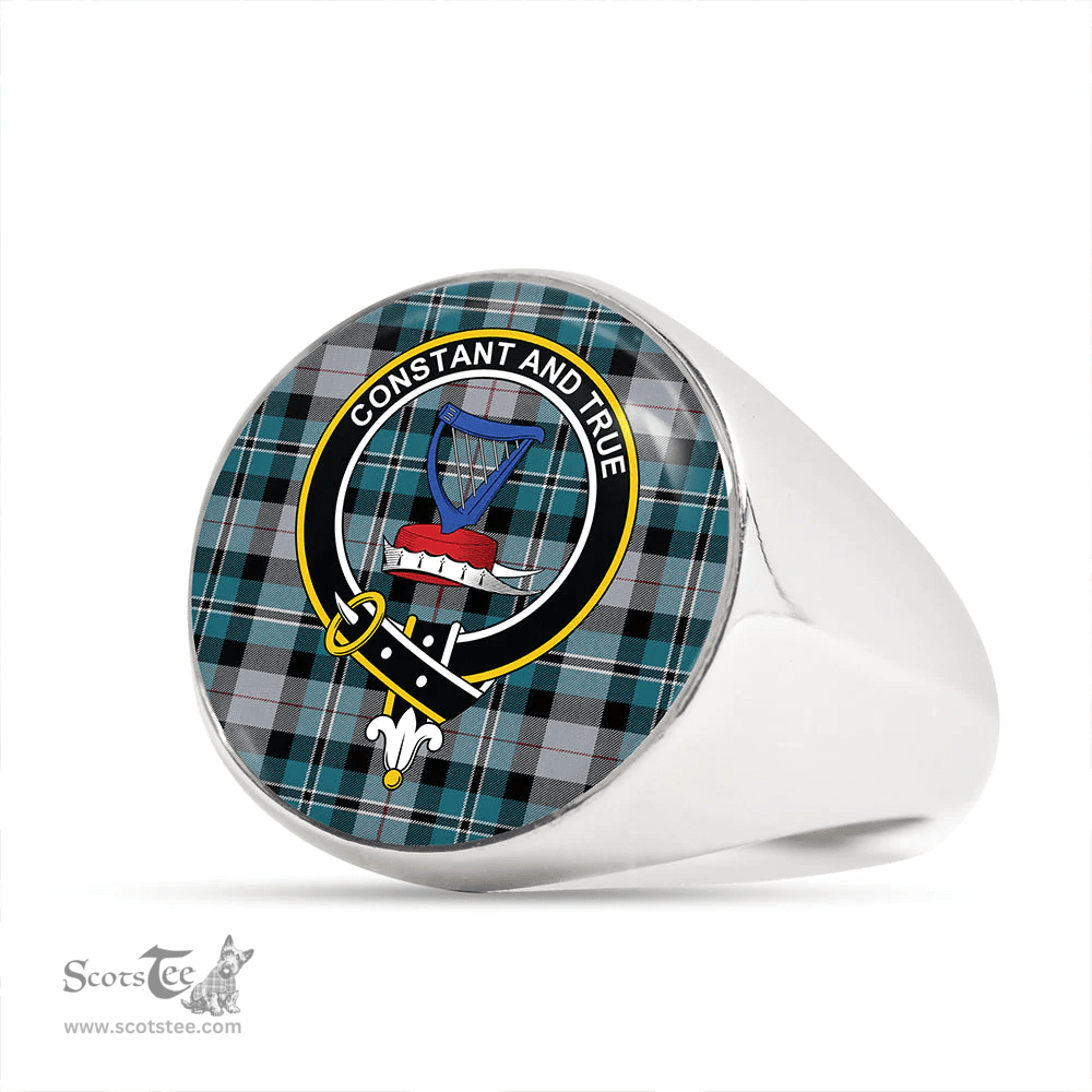 Scottish Rose Hunting #2 Modern Clan Tartan Ring - Crest Classic Scottish Plaid Tartan Plaid