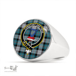 Scottish Rose Hunting #2 Modern Clan Tartan Ring - Crest Classic Scottish Plaid Tartan Plaid