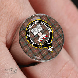 Scottish Reid Green Weathered Clan Tartan Ring - Crest Classic Scottish Plaid Tartan Plaid