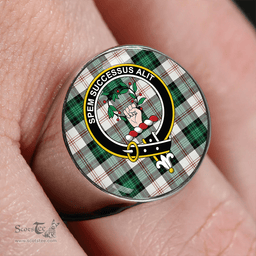 Scottish Ross Arisaid Modern Clan Tartan Ring - Crest Classic Scottish Plaid Tartan Plaid