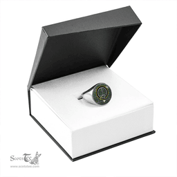 Scottish Rankin (Dalgliesh) Ancient Clan Tartan Ring - Crest Classic Scottish Plaid Tartan Plaid