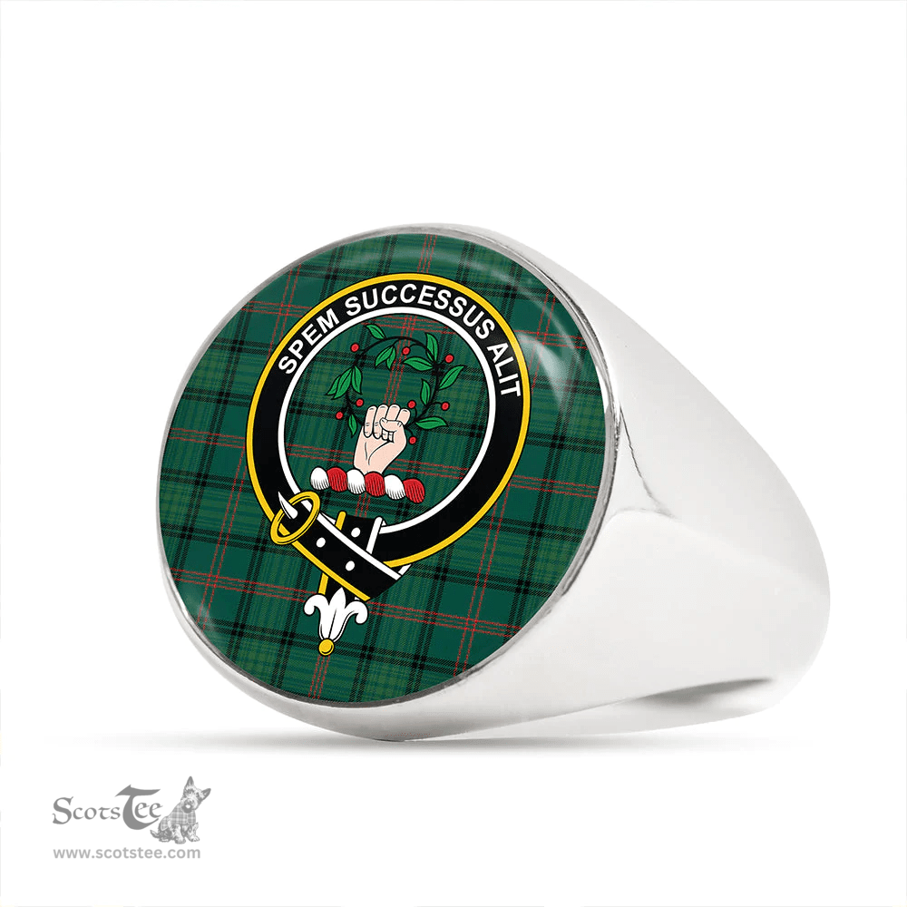 Scottish Ross Hunting Modern Clan Tartan Ring - Crest Classic Scottish Plaid Tartan Plaid