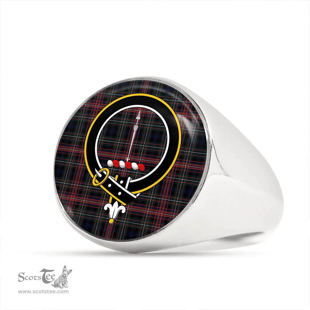 Scottish Rankin / Rankine Modern Clan Tartan Ring - Crest Classic Scottish Plaid Tartan Plaid