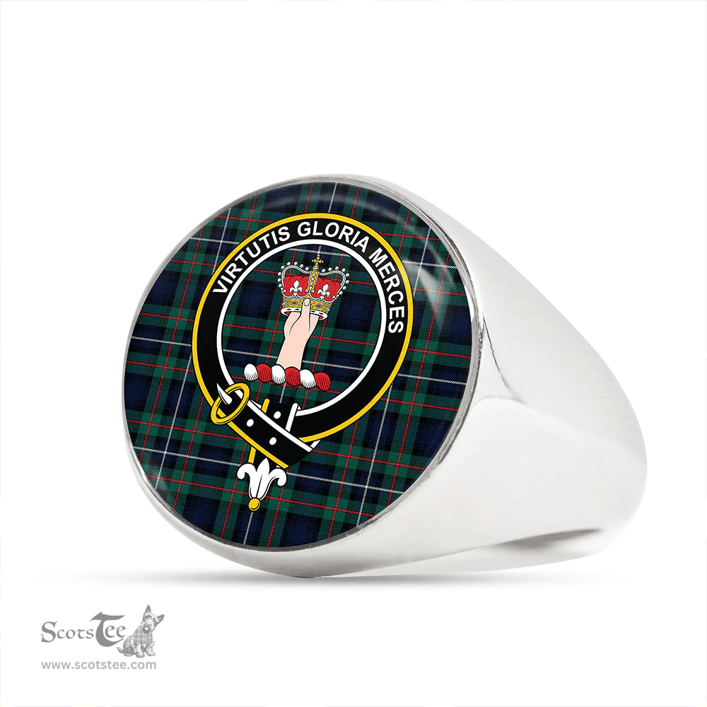 Scottish Robertson Hunting Modern Clan Tartan Ring - Crest Classic Scottish Plaid Tartan Plaid