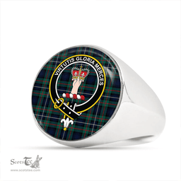 Scottish Robertson Hunting Modern Clan Tartan Ring - Crest Classic Scottish Plaid Tartan Plaid