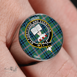Scottish Reid (Mill City) Ancient Clan Tartan Ring - Crest Classic Scottish Plaid Tartan Plaid