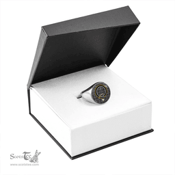 Scottish Rankin #3 Weathered Clan Tartan Ring - Crest Classic Scottish Plaid Tartan Plaid