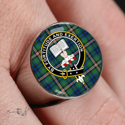 Scottish Reid (Mill City) Modern Clan Tartan Ring - Crest Classic Scottish Plaid Tartan Plaid