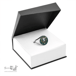 Scottish Reid (Mill City) Modern Clan Tartan Ring - Crest Classic Scottish Plaid Tartan Plaid