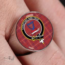 Scottish Rose of Kilravock Weathered Clan Tartan Ring - Crest Classic Scottish Plaid Tartan Plaid
