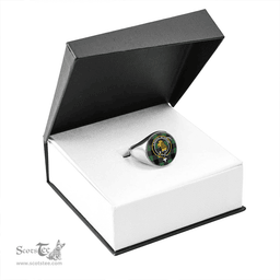 Scottish Robin Hood (MacGregor/Gregor Rob Roy Hunting) Ancient Clan Tartan Ring - Crest Classic Scottish Plaid Tartan Plaid