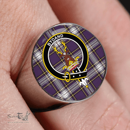 Scottish Maver Dress Weathered Clan Tartan Ring - Crest Classic Scottish Plaid Tartan Plaid