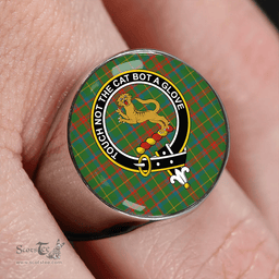 Scottish MacKintosh Hunting Ancient Clan Tartan Ring - Crest Classic Scottish Plaid Tartan Plaid