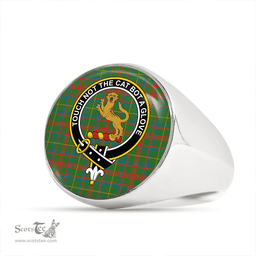 Scottish MacKintosh Hunting Ancient Clan Tartan Ring - Crest Classic Scottish Plaid Tartan Plaid
