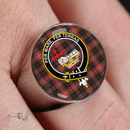 Scottish MacDonald Sir John A (Donald Sir John A) Weathered Clan Tartan Ring - Crest Classic Scottish Plaid Tartan Plaid