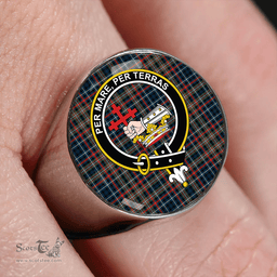 Scottish MacDonald Flora (Donald Flora) Plaid Artifact Modern Clan Tartan Ring - Crest Classic Scottish Plaid Tartan Plaid