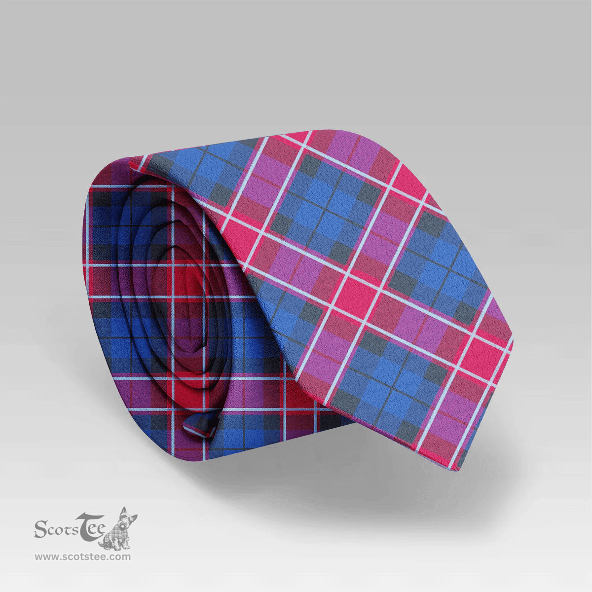 Scottish Graham of Menteith Red Clan Tartan Tie - Classic Scottish Plaid Tartan Plaid