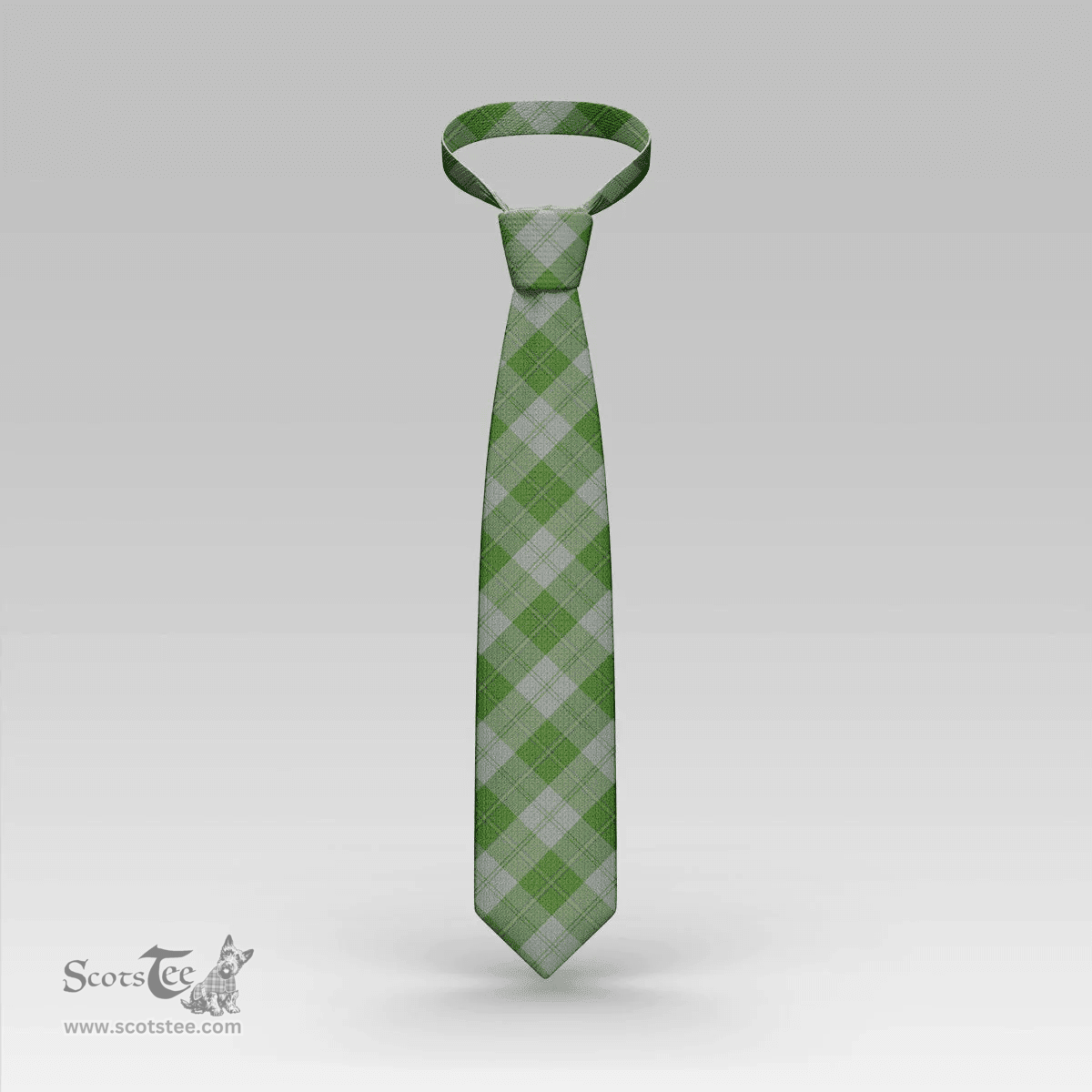 Scottish Cunningham Dress Green Dancers Clan Tartan Tie - Classic Scottish Plaid Tartan Plaid