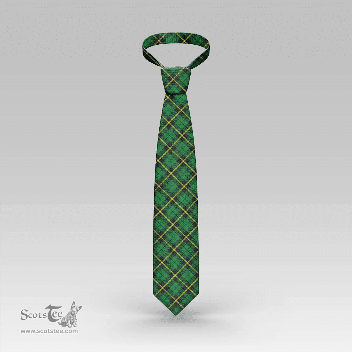 Scottish Wallace Hunting Green Clan Tartan Tie - Classic Scottish Plaid Tartan Plaid