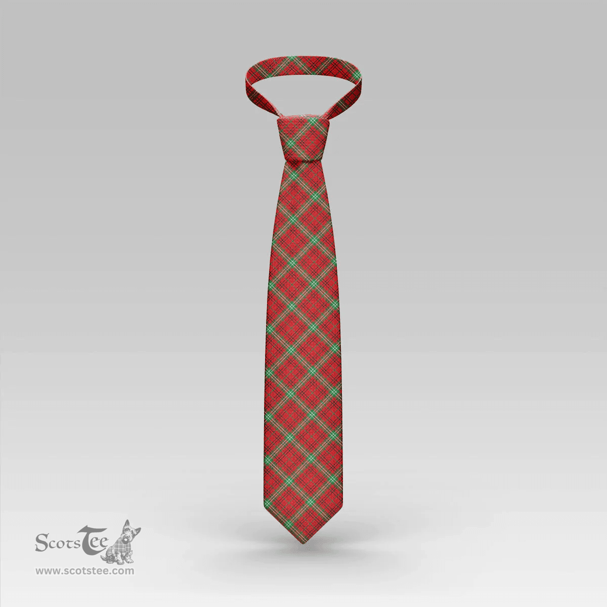 Scottish Morrison Red Modern Clan Tartan Tie - Classic Scottish Plaid Tartan Plaid