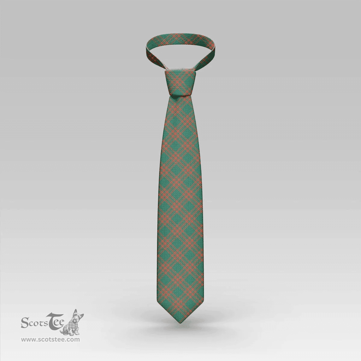 Scottish Menzies Green Ancient Clan Tartan Tie - Classic Scottish Plaid Tartan Plaid