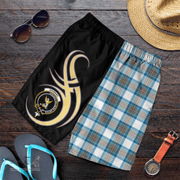 Stewart Muted Blue Clan Believe In Me Men Short K23