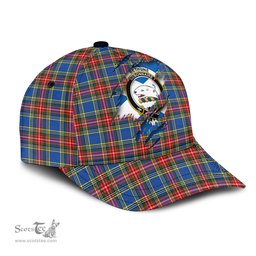 Scottish Bethune Family Crest In Me Style Tartan Cap ScotsTee Shop - Tartan Plaid - scotstee.com