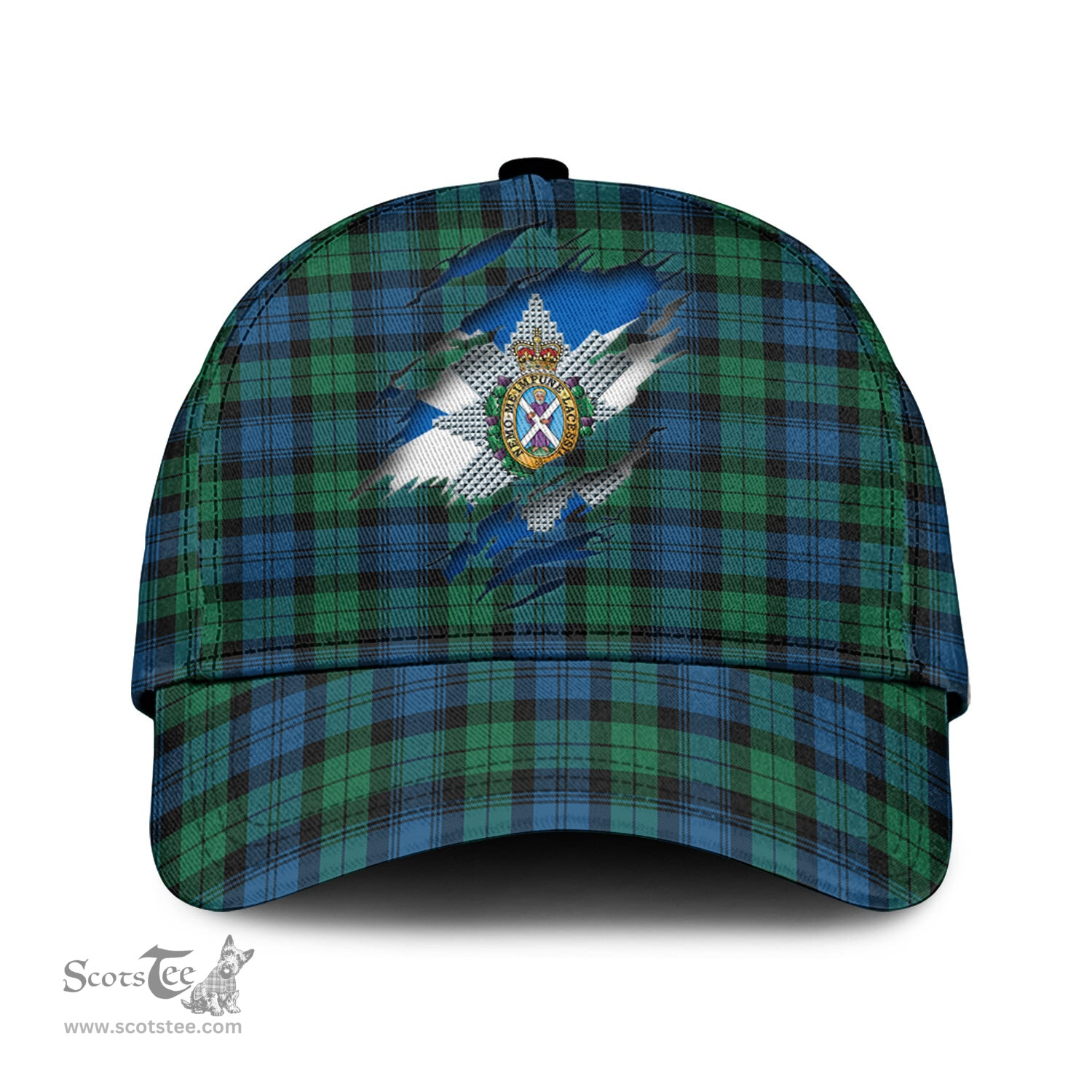 Scottish Black Watch Ancient Family Crest In Me Style Tartan Cap ScotsTee Shop - Tartan Plaid - scotstee.com
