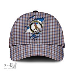 Scottish Boswell Family Crest In Me Style Tartan Cap ScotsTee Shop - Tartan Plaid - scotstee.com
