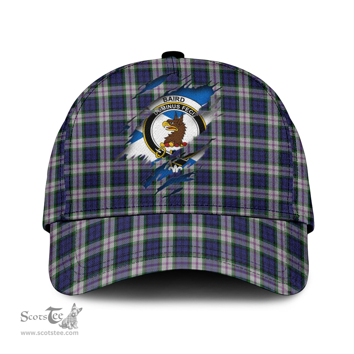 Scottish Baird Dress Family Crest In Me Style Tartan Cap ScotsTee Shop - Tartan Plaid - scotstee.com