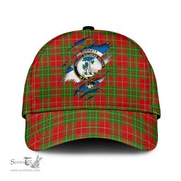 Scottish Burnett Ancient Family Crest In Me Style Tartan Cap ScotsTee Shop - Tartan Plaid - scotstee.com