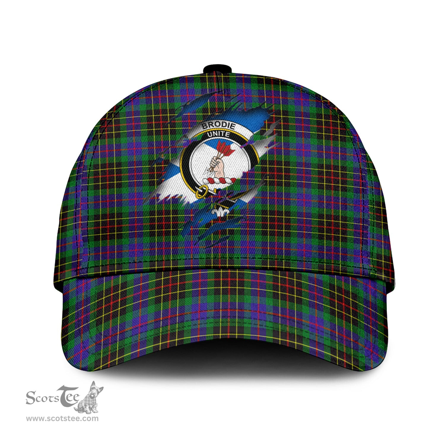 Scottish Brodie Hunting Modern Family Crest In Me Style Tartan Cap ScotsTee Shop - Tartan Plaid - scotstee.com