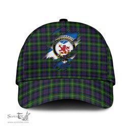 Scottish Farquharson Family Crest In Me Style Tartan Cap ScotsTee Shop - Tartan Plaid - scotstee.com