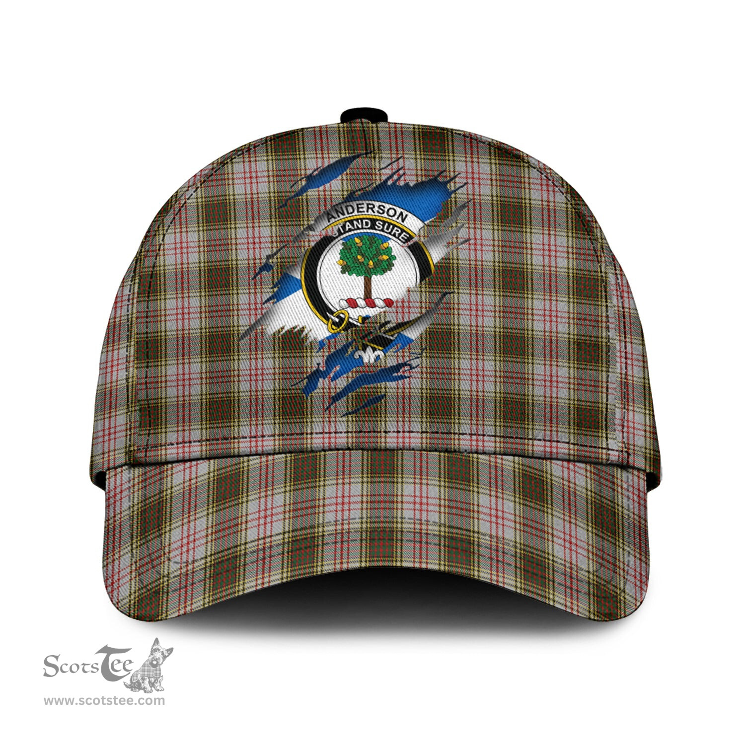 Scottish Anderson Dress Family Crest In Me Style Tartan Cap ScotsTee Shop - Tartan Plaid - scotstee.com