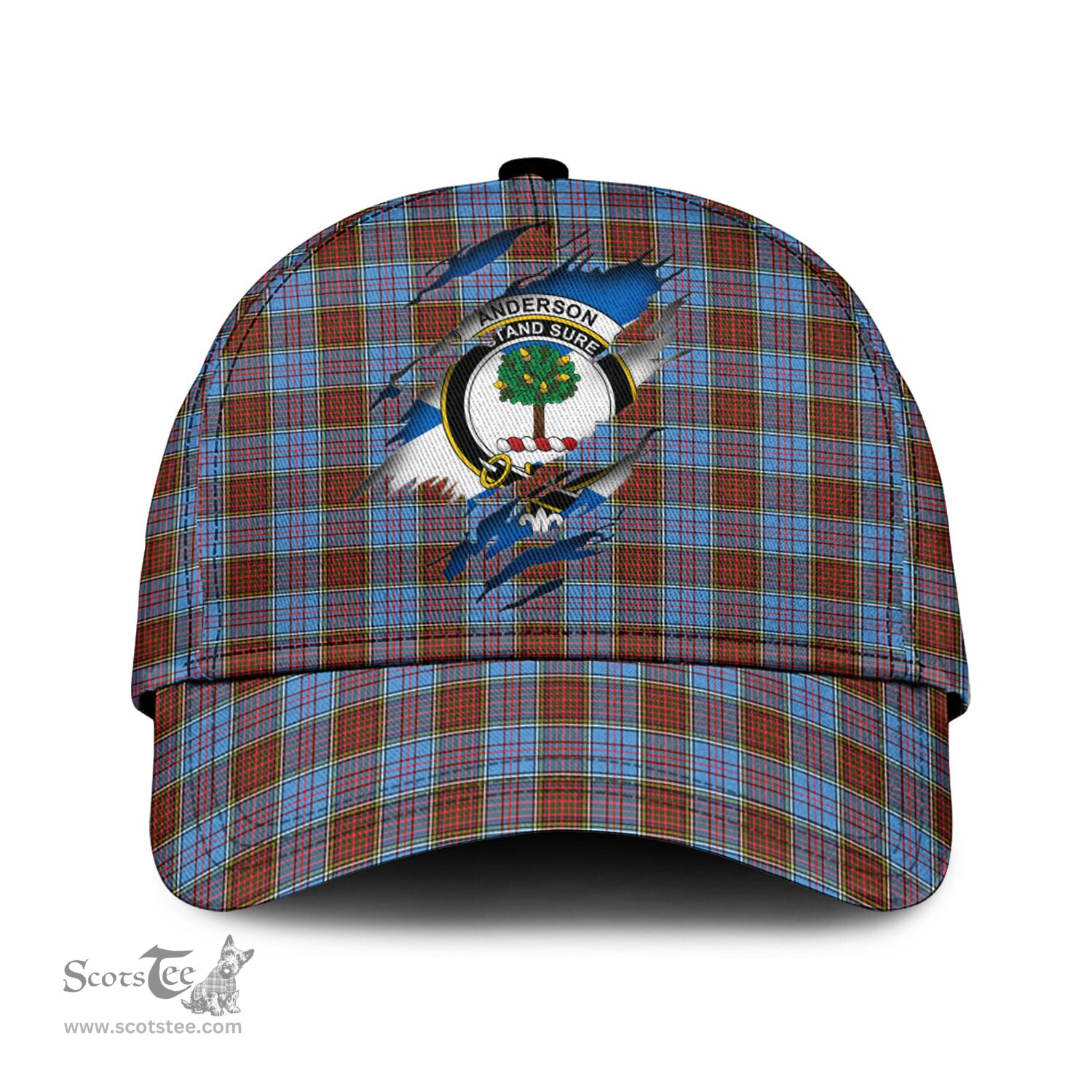 Scottish Anderson Modern Family Crest In Me Style Tartan Cap ScotsTee Shop - Tartan Plaid - scotstee.com