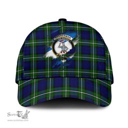 Scottish Bannerman Family Crest In Me Style Tartan Cap ScotsTee Shop - Tartan Plaid - scotstee.com